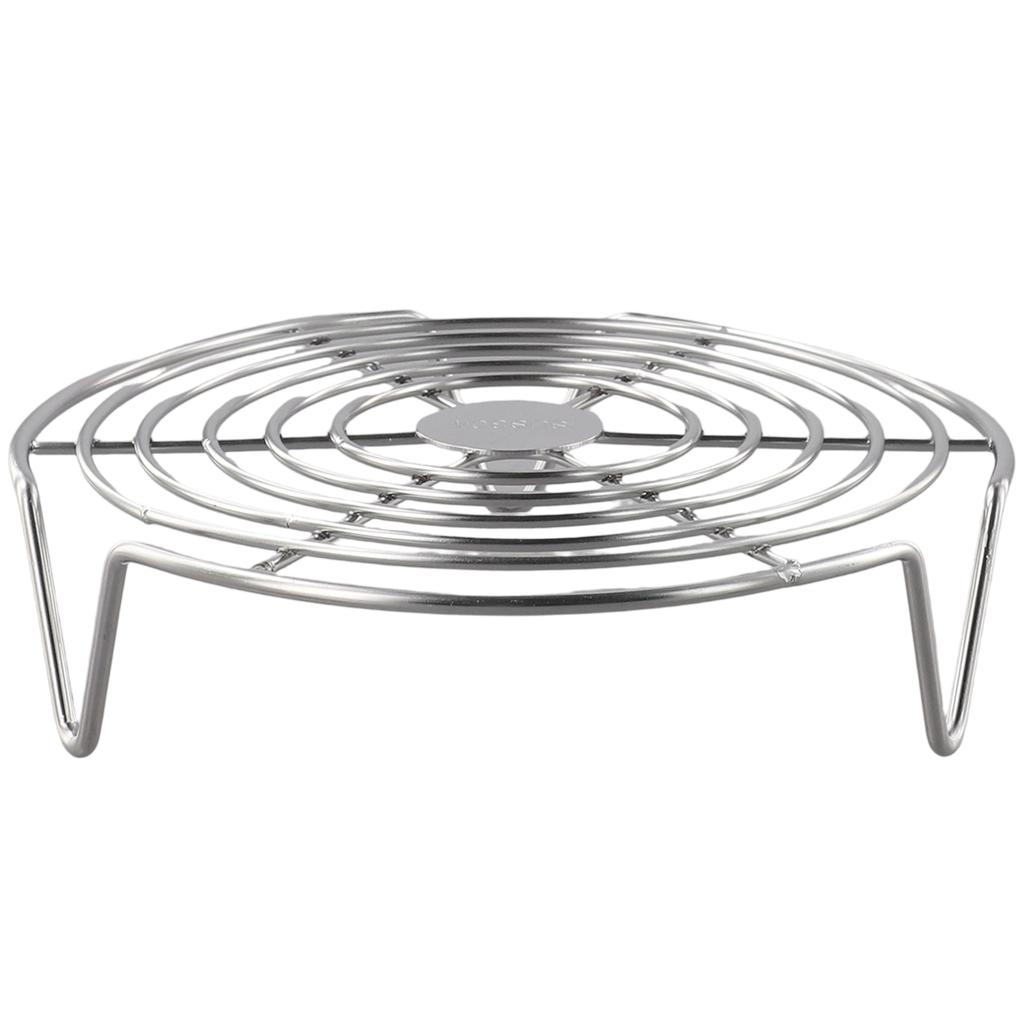 Multipurpose Stainless Steel Steamer Rack for Pot Use with Tray Suitable for Steaming Dumplings Eggs and Grilling