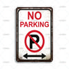 Vintage Warning Art Metal Tin Sign No Parking Metal Signs for Man Cave Garage Farm Bar Garden Home Wall Decor Plaque