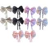 Mermaid Ji Pearlescent Satin Bow Hair Clip Women Summer Sweet Ribbon Spring Clip Fairy Hair Accessories