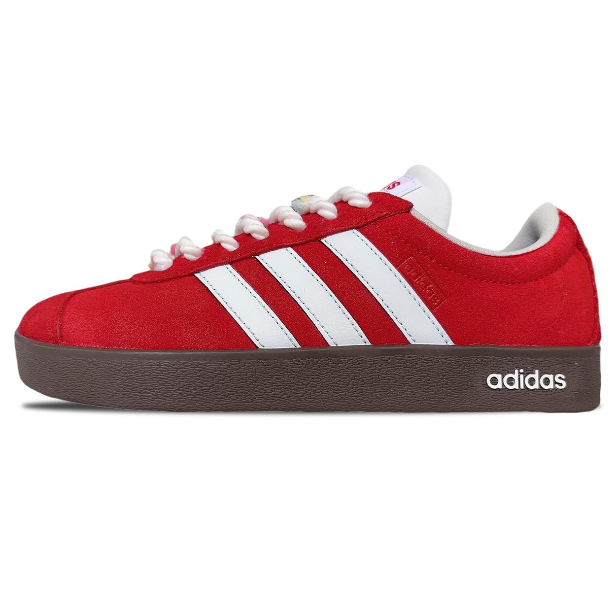 Adidas Neo VL Court 2.0 Suede Breathable Moisture Wicking Breathable Moisture Wicking Low top Skateboard Shoes Unisex HQ1802(Team1248- ) 36