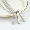 Pendant Necklace Cuboid Aesthetic Bright Luster Geometric Women Men Star Group Member Chain Necklace Jewelry Decoration Gift for Fans