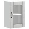 VidaXL Armoire murale de cuisine avec porte en verre Lucca gris béton, meuble mural de cuisine, armoires murales avec 853771