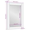 Bathroom Mirror with Acacia Brown Surface 50 x 70 x 2.5 cm