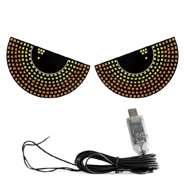Flexible LED Car Lamp Programmable Devil Eye Light Eye Catching LED Car Display for Creative Vehicle & Business Lighting