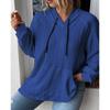2024 Women's Casual Plus Size Jacquard Hooded Sweatshirt - Autumn/Winter Collection