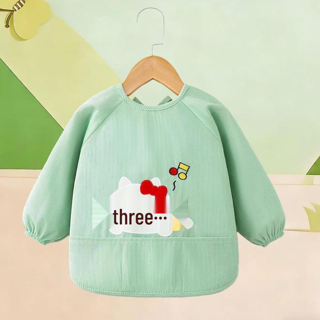 Waterproof Corduroy Baby Coveralls: Stain-Proof Unisex Autumn/Winter Eating Apron & Bib