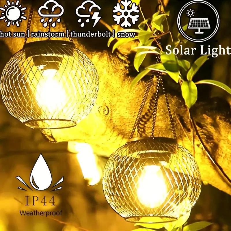 Venkovní solární lucerna, Ortiny Vylepšená solární světla pro venkovní dekorativní venkovní závěsná světla Vodotěsné solární lucerny