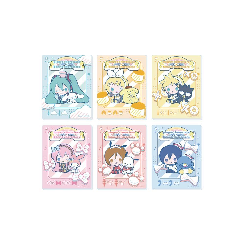 Персонажи Piapro x Персонажи Sanrio 01 [Иллюстрация-коллаборация] Полный набор акриловых карточек (Коробка из 6 шт.)