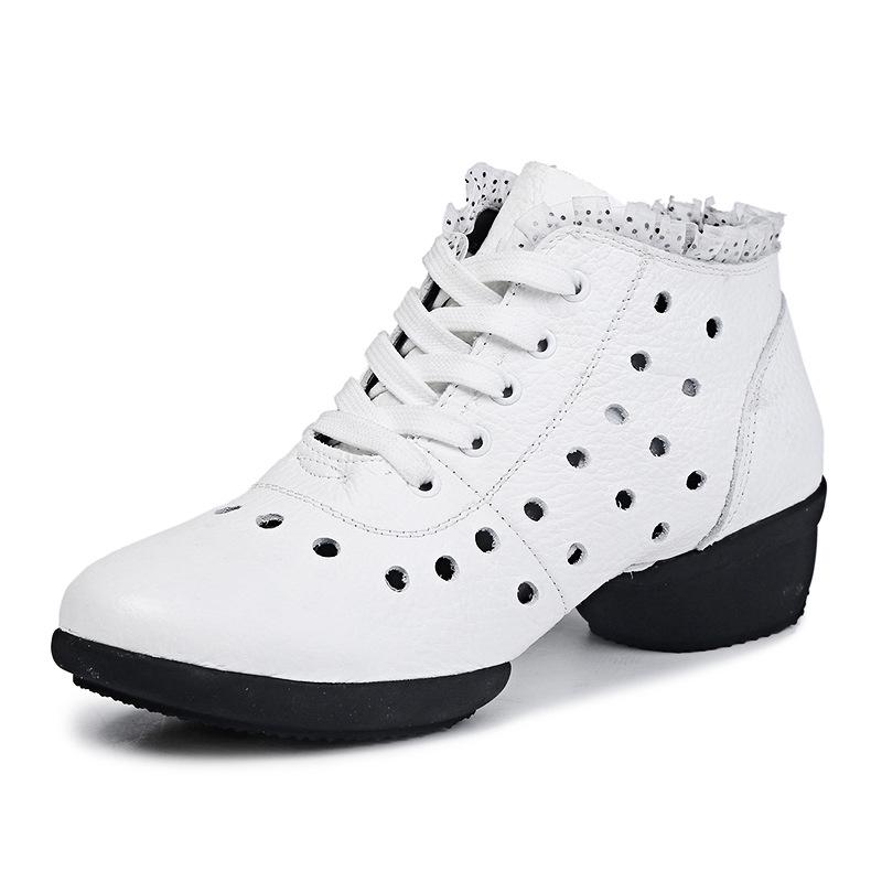 Äkta Läder Dam Dansskor med Mjuk Sula Dam Dansskor Lärar Dansskor Ballroom Jazz Modern Dansskor