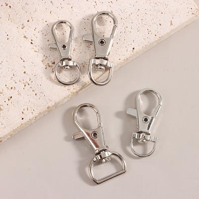 10 Stück drehbarer Karabinerhaken, Schlüsselanhänger, Schnappverschluss, Tasche, Schmuck, Trigger-Schnalle