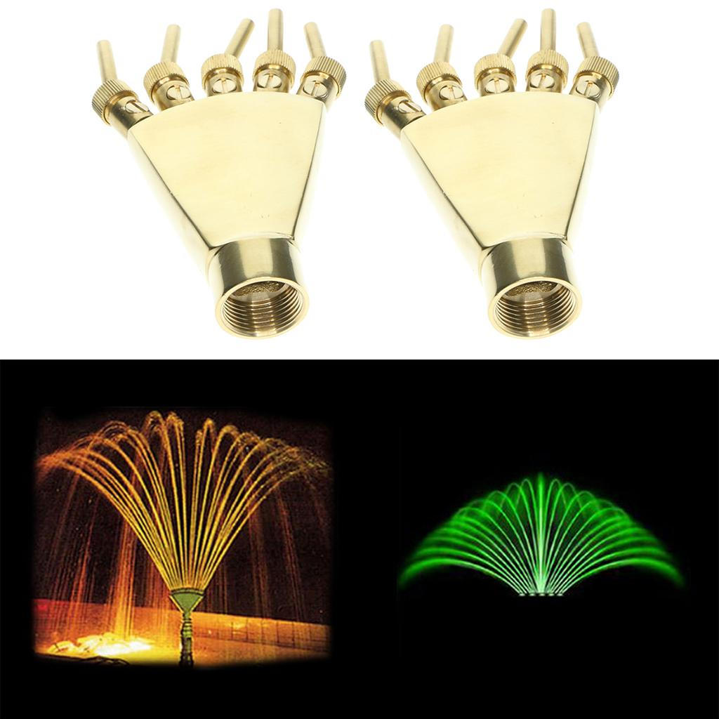 

2 шт. латунные насадки для струи фонтана, пруда, бассейна, распылительные головки