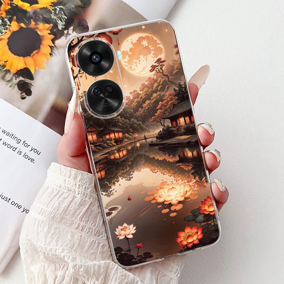 For Huawei Nova 11 SE BON-AL00 Case For Huawei Nova 12 SE Cover BNE-LX1 Luxury Butterfly Love Fashion Flowers Cool Lion Painted