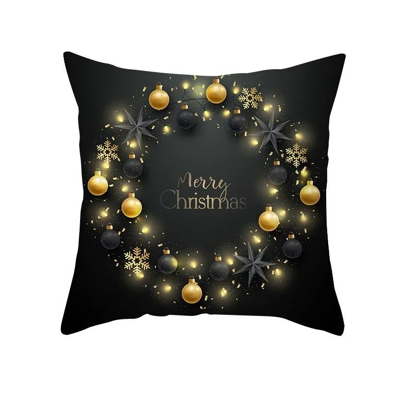 Christmas Themed Pillowcases Car Accessories Office Santa Claus Living Room Sofa Home Pillowcases