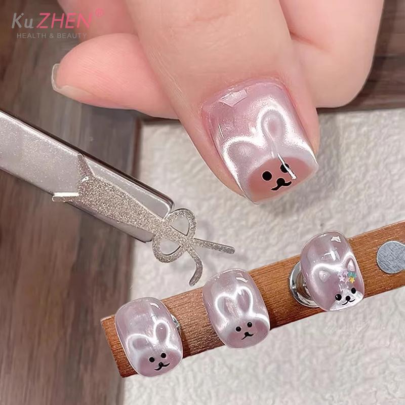 3/5pcHeart Shaped Cat Eye Magnet Y-shape Cat Eye Nail Magnet Set Love Pattern Magnet Suitable For DIYGel Polishing Magnetic Tool