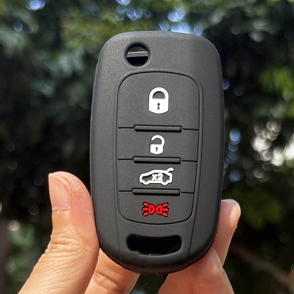 A Set Keychain Case For Fiat Argo Cronos Toro Pulse Tipo Freedom 500X Remote Protection Keyless Accessories Silicone