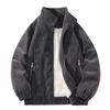 Men's Trendy Plus Size Suede Velvet Leather Motorcycle Jacket - Windproof American Retro Style