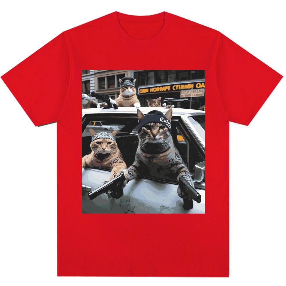 Funny Cat Team Emoji Printed TShirt Trendy and Fun Fashion Item for Unisex and Women Shortsleeved Casual Tshirt Streetwear
