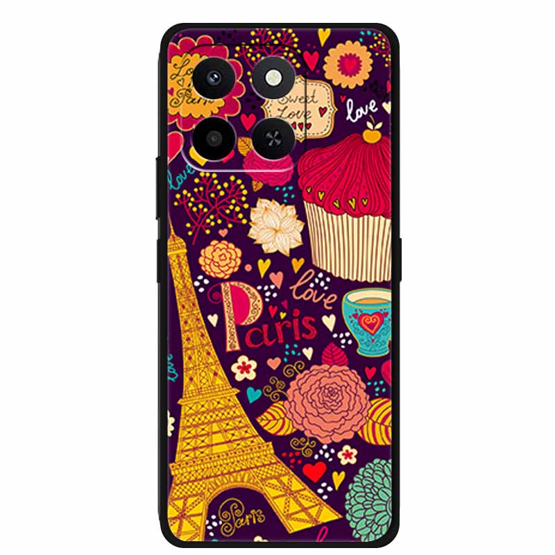 For Honor X7d 4G 5G 3D Flower Case Soft Silicone Bumper Emboss Phone Cover For Honor Play 10T 400 Smart 4G 5G Back Protector Bag