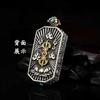Retro King Kong Pestle Pendant, Auspicious Eight Treasures Pattern Pendant, Square Brand Gawu Box Six-character Mantra Pendant, Jewelry.