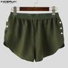 INCERUN Uomo Donna Vita Elastica Spacchi Laterali Bottoni Sport Casual Pantaloncini Hot