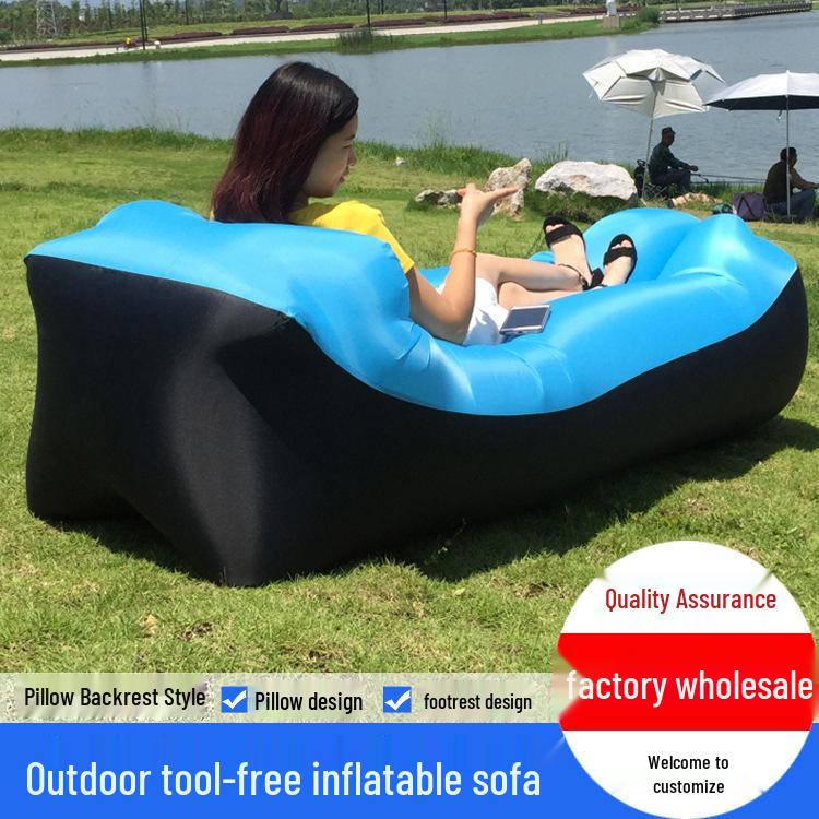 Portable Outdoor Inflatable Sofa with Pillow - Double Air Bed for Music Festivals