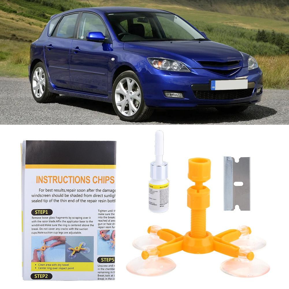 Car Auto Windshield Repair Tool Kit Wind Glass Windscreen Resin Restore for Chip Crack Fix