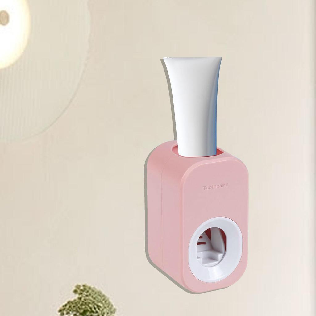 Automatic Toothpaste Dispenser Toothbrush Holder Wall Mounted for Bathroom Kids Adults Household