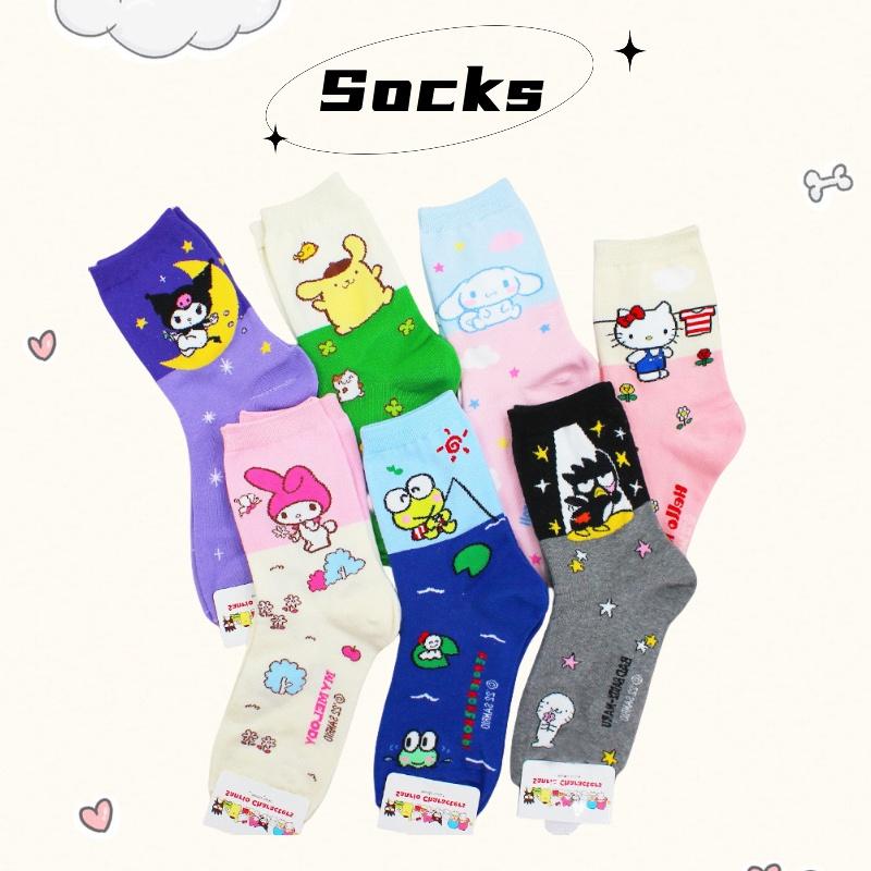 Neuankömmling Koreanischer Cartoon Niedliche Katze und Yu Gui Hund Bunte Mid-Calf Socken für Mädchen