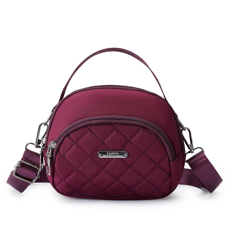 One Shoulder Versatile Mini Bag Casual Oxford Cloth Women's Bag Mobile Wallet Printed Nylon Cloth Bag Crossbody Bag