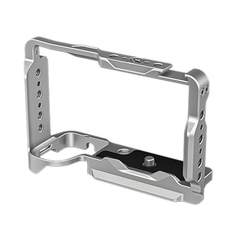 

Aluminum Alloy Camera Rabbit Cage Single Live Broadcast Expansion Camera Frame Metal Cage for ZV-E10 II серебряный