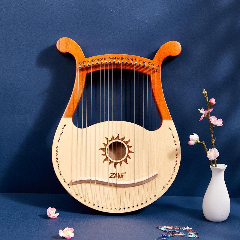 Lyre 19 Strings Lyre Harp Piano High-quality Lyre Harp 19 Strings Mahogany Musical Instrument with Spare String