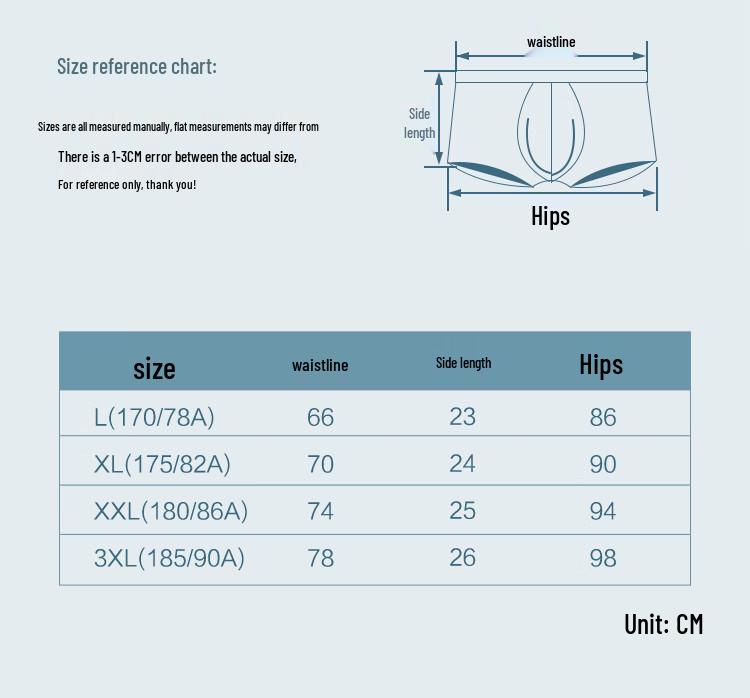 Hongdou Men's Antibacterial Modal Boxer Briefs 3-Pack