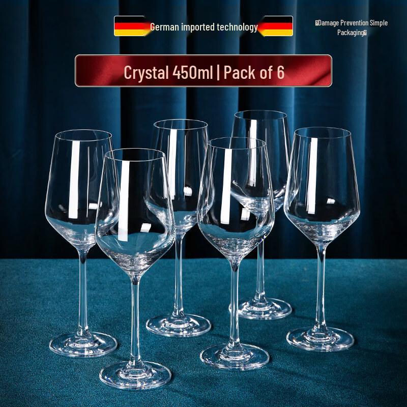 ZISIZ European Style Crystal Red Wine Glass Set