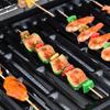 Gas Grill with 7 Burners, Incl. Thermometer, BBQ Grill, Mobile Grill, Black
