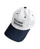 BONIEE Logo Typo Ball Cap White Navy