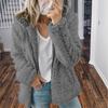 Fashion Women Casual Hooded Plush Warm Jackets Zipper Cardigan Tops Coat
