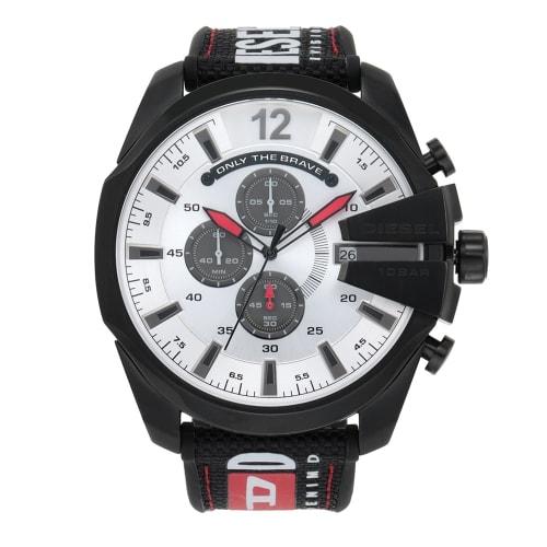 

Diesel Mega Chief Chronograph Nylon Quartz Dz4512 100M Men s Watch, White, Chronograph, Quartz Movement.
