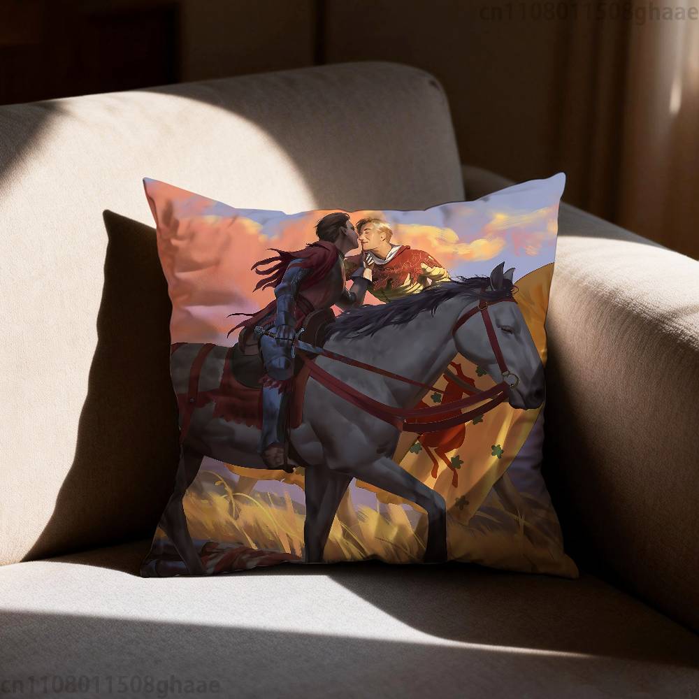 KKingdom Come Deliverance Pillow Case Square DoubleSided Printing Short Plush Sofa Cushion Cover Bedroom Bedside Pillow