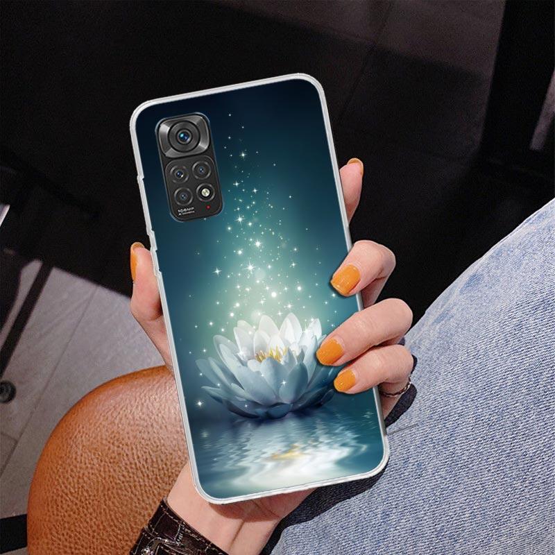 Lotus Blue White Flowers Phnoe Case for Phnoe Case for Xiaomi Redmi Note 15 14 14S 13 Pro Plus 12 12S 11S 11E 10S 10 11T 5G Uniq