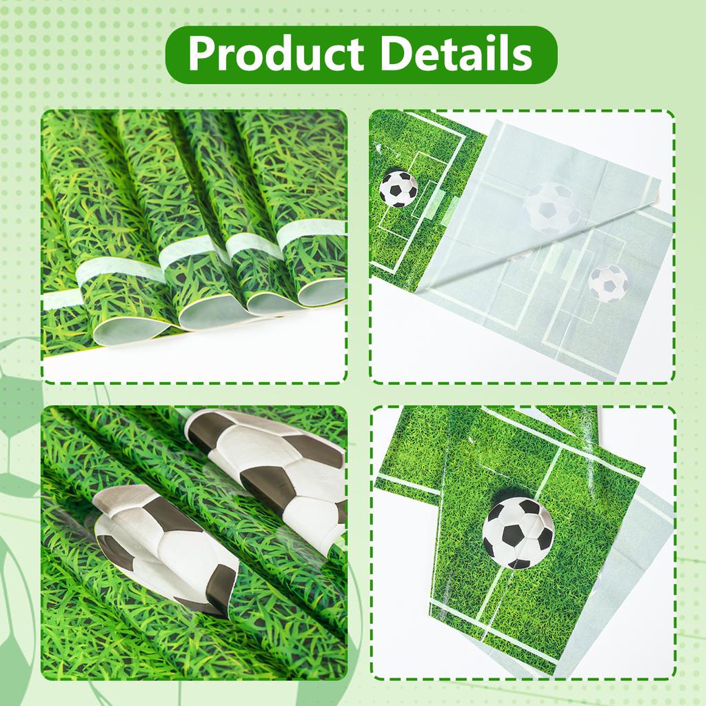Soccer Themed Table Runner Football Birthday Party Decorations Boys Favors Soccer Grass Table Cover Baby Shower Supplies