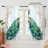 2pcs  2D plane printing Curtain Popular Majestic Peacocks Versatile Polyester Fabric (without rod) Versatile All for Living Room