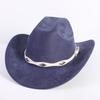 New Color Western Cowboy Hat Men's and Women's Commuting Versatile Simple Wind Wide Brim Top Hat Sun Hat