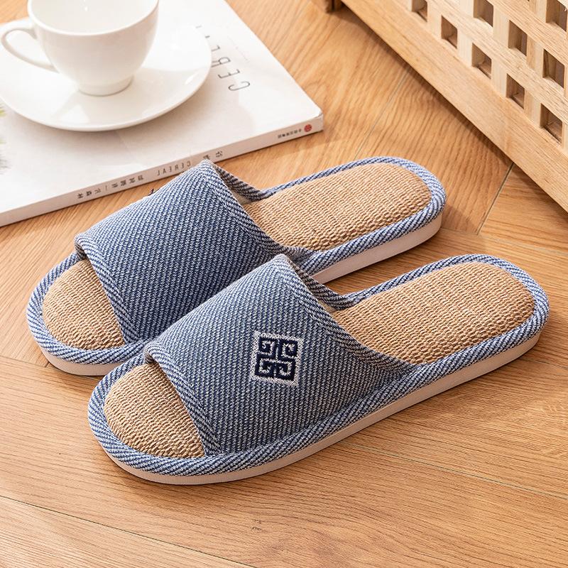 Neue Vier Jahreszeiten Leinen Hausschuhe für Herren und Damen Indoor Zuhause Paare Frühling und Herbst Universal Zuhause Baumwolle und Leinen Hausschuhe
