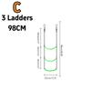 Launching Ladder Boat Rope Ladder Folding Auxiliary Marine Rope 3/4/5 Step Portable Rope Boarding Ladder for Inflatable Boat