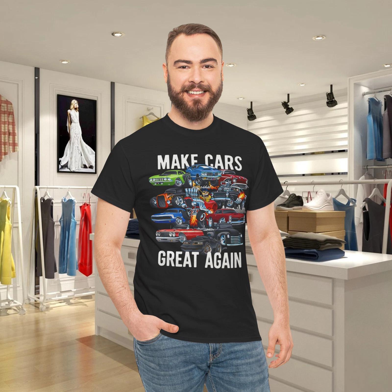 Сделаем автомобили снова великими! Футболка  Маслкары, Классические автомобили и Хотроды  M