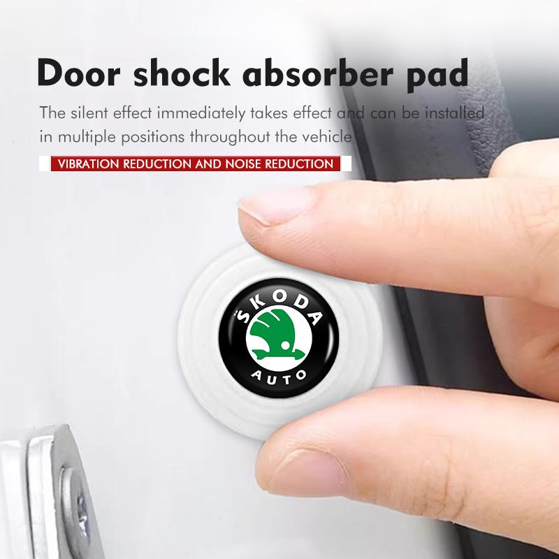 Car Door Anti-shock Pad Buffer Pad Crash Pad Silicone Pads Accessories For Skoda Octavia A5 A7 RS Fabia Superb Rapid Karoq