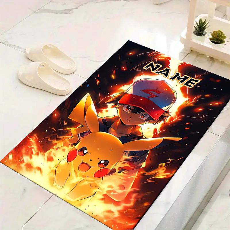 Custom 1Pc Adventure Pikachu Rug Office Carpet Indoor Outdoor Entrance Doormat Nonslip Soft And Comfortable Living Room D2915211
