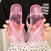 Beach Flip Flops Women Thong Sandals Summer Jelly Shoes Girls Transparent Slides Solid Fashion PVC Flat Non-Slip Slippers
