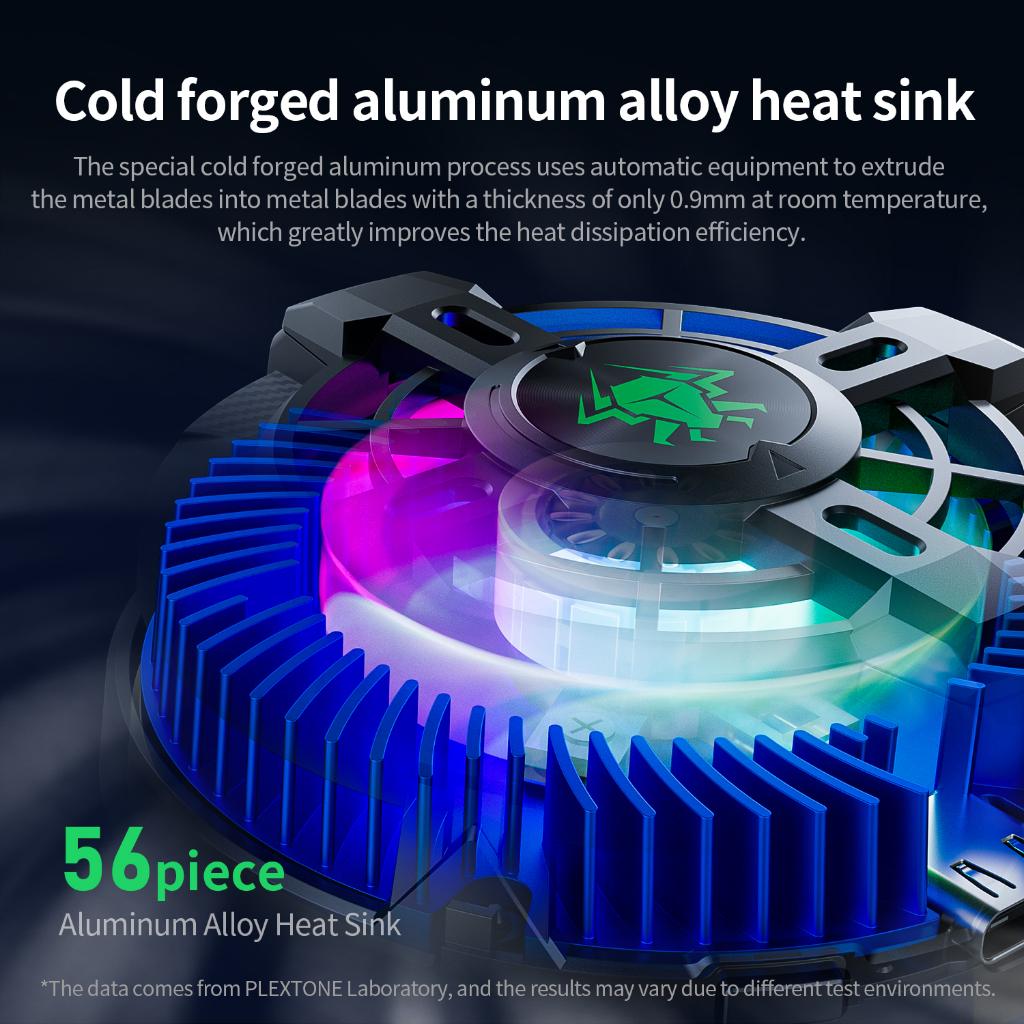 Plextone EX2 Pro Heat Sink Mobile Phone Gaming Radiator Magnetic Turbofan Portable Cooling Fan