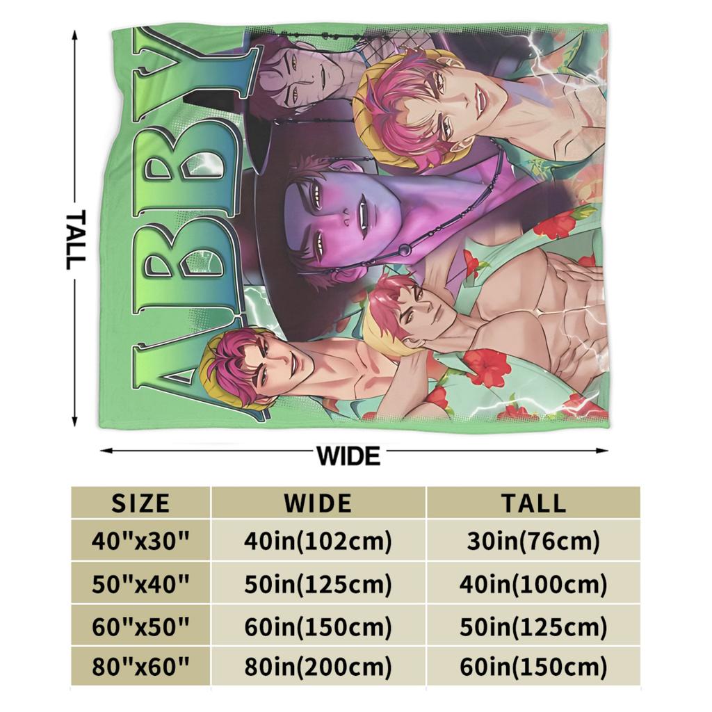 Vintage ABBY Saja Boys K-Kpop D-Demon H-Hunters Blanket  Fleece Funny Soft Throw Blankets for Chair Covering Sofa Autumn/Winter,